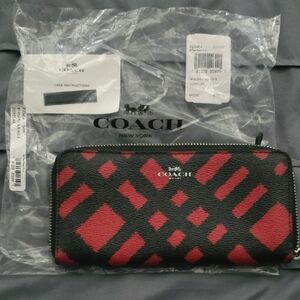 Coach Black and Red Geometric Wallet